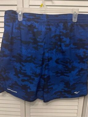 Men's Sz L Everlast Blue Camo Athletic Shorts